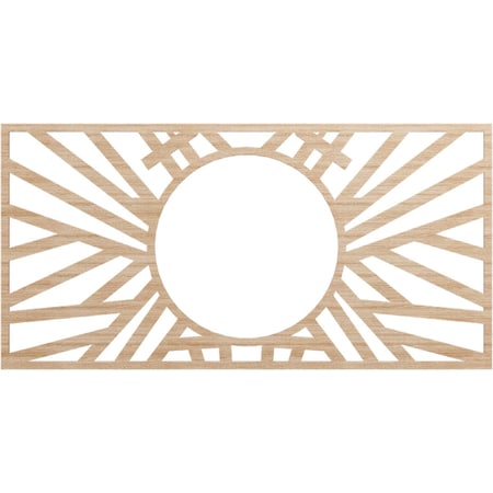 Ekena Millwork Hoover Wood Fretwork Pierced Ceiling Medallion, Alder, 34"W x 17"H x 12 5/8"ID x 3/8"T CMWP34X17X0375HOAL